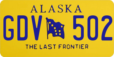 AK license plate GDV502