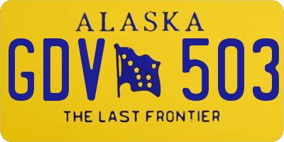 AK license plate GDV503