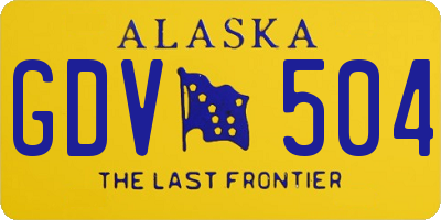 AK license plate GDV504