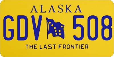 AK license plate GDV508