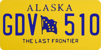 AK license plate GDV510