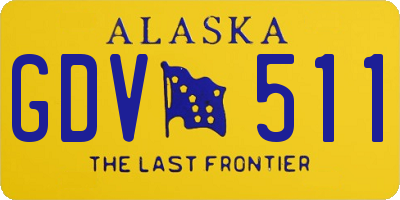 AK license plate GDV511