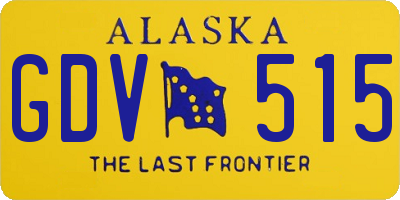 AK license plate GDV515