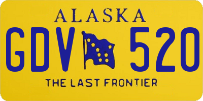 AK license plate GDV520