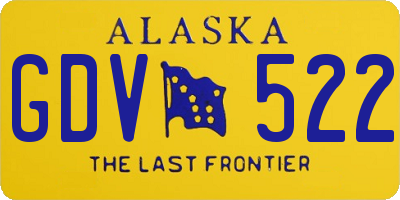 AK license plate GDV522