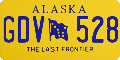 AK license plate GDV528