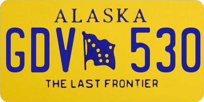 AK license plate GDV530