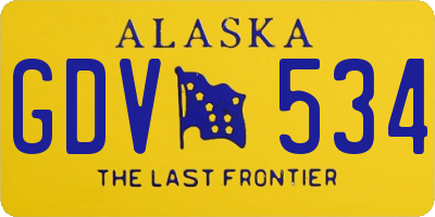 AK license plate GDV534