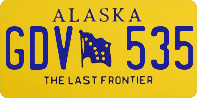 AK license plate GDV535