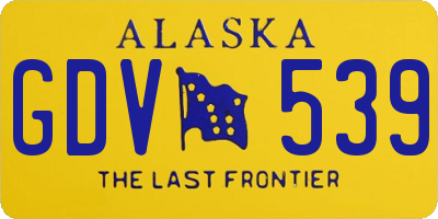 AK license plate GDV539