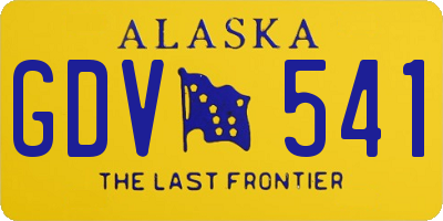 AK license plate GDV541