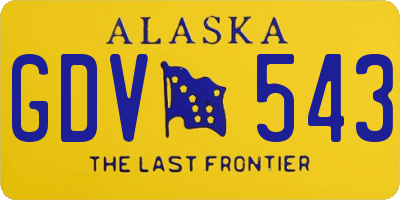 AK license plate GDV543