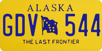 AK license plate GDV544
