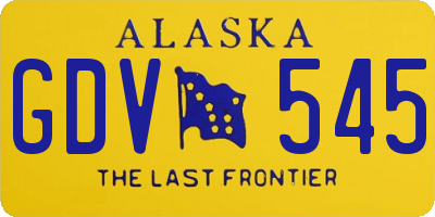 AK license plate GDV545