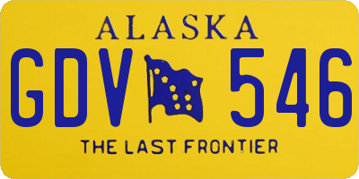 AK license plate GDV546