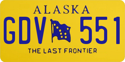 AK license plate GDV551