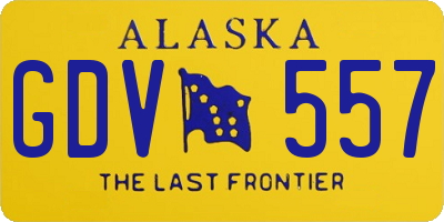 AK license plate GDV557