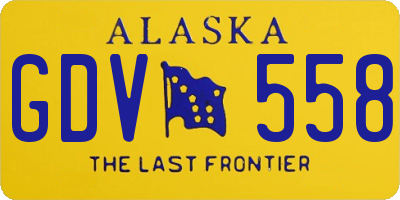 AK license plate GDV558