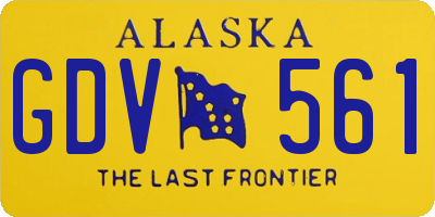AK license plate GDV561
