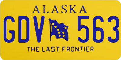 AK license plate GDV563