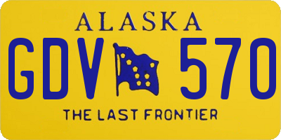 AK license plate GDV570