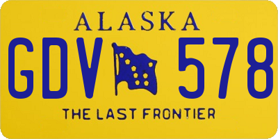 AK license plate GDV578