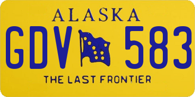 AK license plate GDV583