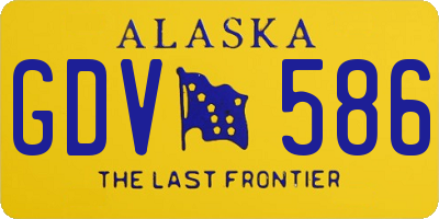 AK license plate GDV586