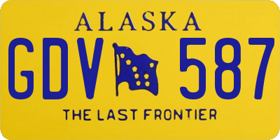 AK license plate GDV587