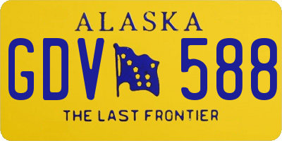 AK license plate GDV588