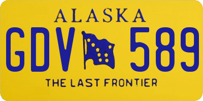 AK license plate GDV589