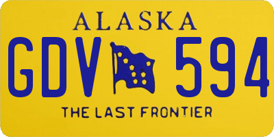 AK license plate GDV594