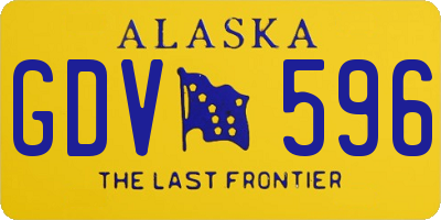 AK license plate GDV596
