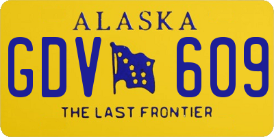AK license plate GDV609