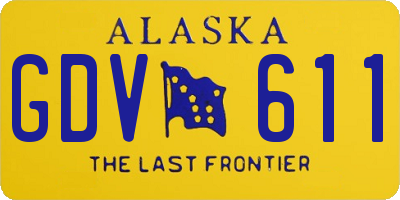 AK license plate GDV611
