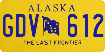 AK license plate GDV612