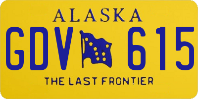 AK license plate GDV615