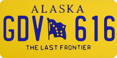 AK license plate GDV616