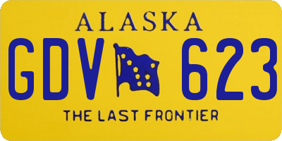 AK license plate GDV623