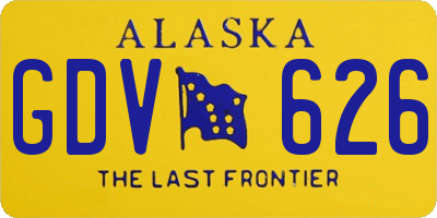 AK license plate GDV626