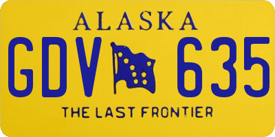 AK license plate GDV635