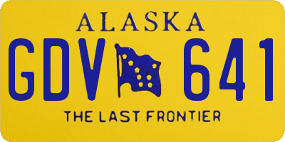 AK license plate GDV641