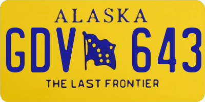 AK license plate GDV643