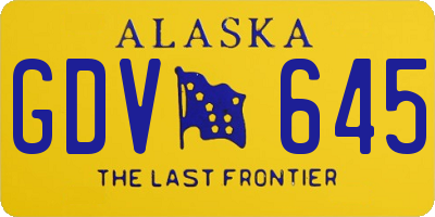 AK license plate GDV645