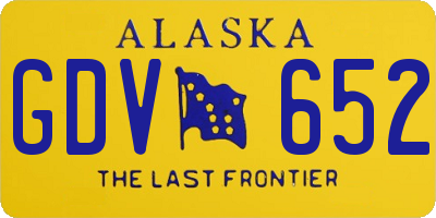 AK license plate GDV652