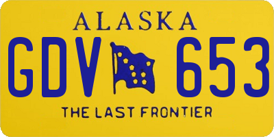 AK license plate GDV653