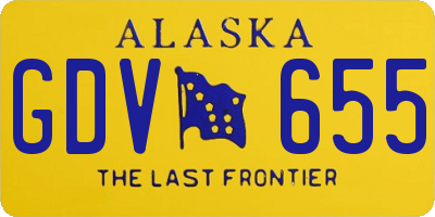 AK license plate GDV655