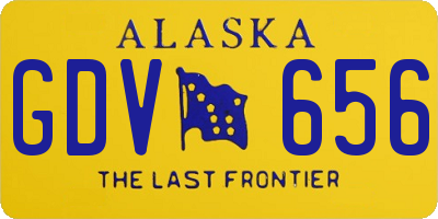 AK license plate GDV656