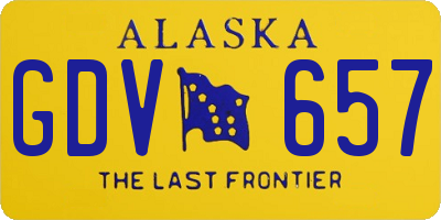 AK license plate GDV657