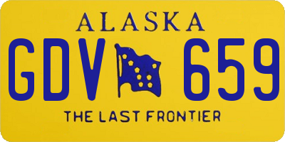 AK license plate GDV659